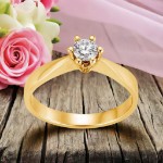 Bilde av Forlovelsesring med Lab Grown diamant i 0.42 ct og River (E)-VS1 - LG042gg
