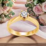 Bilde av Forlovelsesring med Lab Grown diamant i 0.42 ct og River (E)-VS1 - LG042gg
