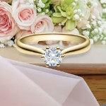 Bilde av Forlovelsesring med Lab Grown diamant i 0.50 ct og River (E) VS2 - LG0501807gg