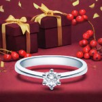 Diamantring forlovelsesring 0,30 ct i 14kt gull. Diona - 18001030