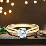 Bilde av Forlovelsesring med Lab Grown diamant i 0.70 ct og River (E) - VVS2 - LG0701807gg