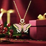 Bilde av Swarovski smykke Idyllia pendant Butterfly, Multicolored, Gold-tone plated - 5658857