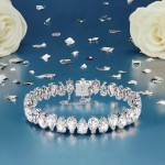 Bilde av Swarovski armbånd Millenia bracelet Pear cut, White, Rhodium plated - 5598350