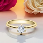 Bilde av Forlovelsesring med Lab Grown diamant i 0.50 ct og River (E) VS2 - LG0501801gg