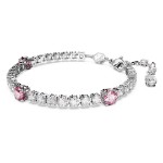 Swarovski armbånd Matrix Tennis Mixed cuts, Pink, Rhodium plated - 5666421