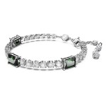 Swarovski armbånd Matrix Tennis Mixed cuts, Green, Rhodium plated - 5666422