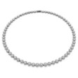 Swarovski collier Una Angelic Round cut, Long, White, Ruthenium plated - 5681057