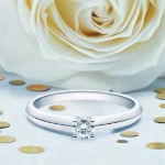 Diamantring forlovelsesring 0,20 ct i 14kt gull. Elissa - 18004020