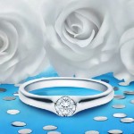 Diamantring forlovelsesring  0,25 ct i 14kt gull. Maia -18022025