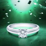 Diamantring forlovelsesring  1,00 ct i 14kt gull. Elissa - 18004100