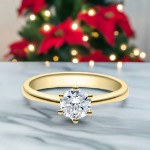 Bilde av Forlovelsesring med Lab Grown diamant i 0.70 ct og River (E) - VVS2 - LG0701801gg