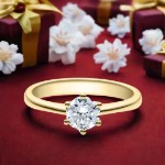 Bilde av Forlovelsesring med Lab Grown diamant i 0.70 ct og River (E) - VVS2 - LG0701801gg