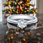 Bilde av Forlovelsesring med Lab Grown diamant i 0.70 ct og River (E) VS - LG0701801hg