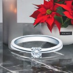 Diamantring forlovelsesring 0,25 ct i 14kt gull. Lilya -18008025