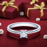 Diamantring forlovelsesring 0,25 ct i 14kt gull. Soria - 18010025