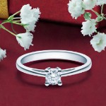 Diamantring forlovelsesring 0,25 ct i 14kt gull. Soria - 18010025