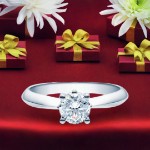 Diamantring forlovelsesring 0,70 ct i 14kt gull. Naima - 18009070