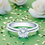 Diamantring forlovelsesring 1,00 ct i 14kt gull. Lilya -18008100