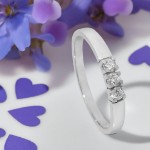 Forlovelsesring diamantring Iselin 3x0,05 ct TW-Si-8503050