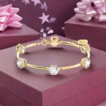 Swarovski armbånd Constella bracelet Round cut, White, Shiny gold-tone plated - 5622719