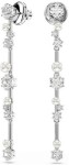 Swarovski øredobber  Constella drop earrings Crystal pearl, Round cuts, White, Rhodium plated - 5705614