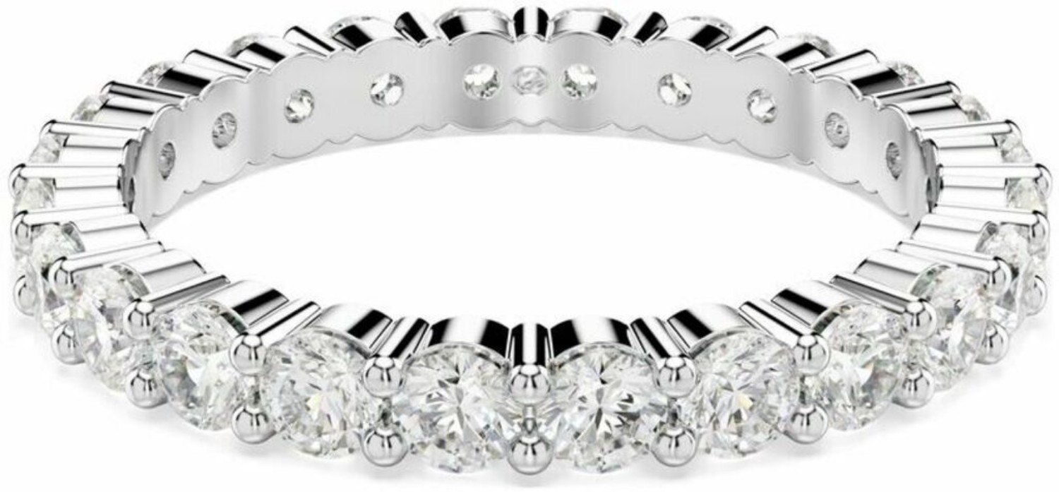 Swarovski Matrix Vittore ring Round cut, White, Silver-tone finish - 5705604