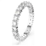 Swarovski Matrix Vittore ring Round cut, White, Silver-tone finish - 5705604