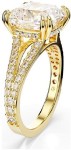 Swarovski Stilla cocktail ring Square cut, White, Gold-tone plated - 5693501