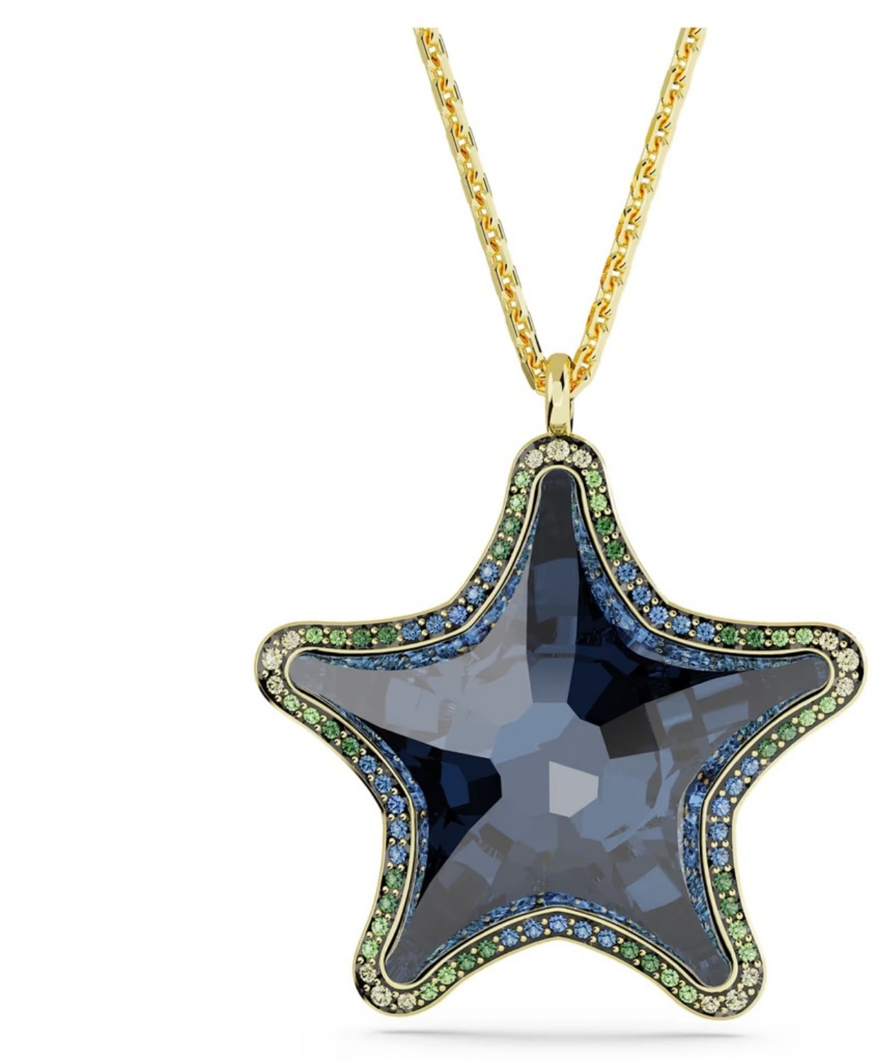 Swarovski smykke SCS pendant Starfish, Blue, Gold-tone plated - 5707049