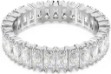 Swarovski Matrix ring Baguette cut, White, Silver-tone finish - 5714334