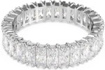 Swarovski Matrix ring Baguette cut, White, Silver-tone finish - 5714334