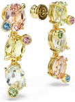 Swarovski øredobber Gema drop earrings Asymmetrical design, Mixed cuts, Multicolored, Gold-tone plated - 5714815