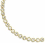 Swarovski collier Una Angelic Tennis necklace Round cut, White, Gold-tone plated - 5720505