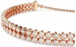 Swarovski armbånd  Matrix Tennis bracelet Round cut, White, Rose gold-tone plated - 5677823