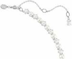 Swarovski collier Matrix Tennis necklace Crystal pearl, Round cut, White, Rhodium plated - 5689623