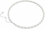 Swarovski collier Matrix Tennis necklace Crystal pearl, Round cut, White, Rhodium plated - 5689623