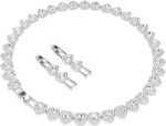 Swarovski collier Ariana Grande x Swarovski Tennis necklace Mixed cuts, Heart, White, Rhodium plated - 5720857