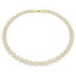 Swarovski collier Una Angelic Tennis necklace Round cut, White, Gold-tone plated - 5720505