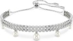 Swarovski armbånd Ariana Grande x Swarovski bracelet Crystal pearl, Round cut, White, Rhodium plated - 5720870