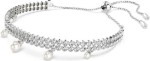 Swarovski armbånd Ariana Grande x Swarovski bracelet Crystal pearl, Round cut, White, Rhodium plated - 5720870