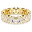 Swarovski Matrix ring Oval cut, White, Gold-tone plated - 5707190