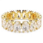 Swarovski Matrix ring Oval cut, White, Gold-tone plated - 5707190