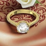 Swarovsk Stilla cocktail ring Round cut, Pavé, White, Gold-tone plated - 5642617