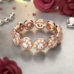 Swarovski Constella ring Round cut, Pavé, White, Rose gold-tone plated -5636274