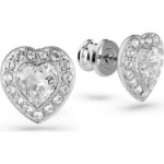 Swarovski øredobber Ariana Grande x Swarovski stud earrings Mixed cuts, Heart, White, Rhodium plated - 5720859