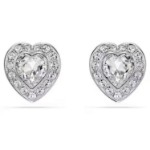 Swarovski øredobber Ariana Grande x Swarovski stud earrings Mixed cuts, Heart, White, Rhodium plated - 5720859