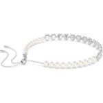 Swarovski collier Ariana Grande x Swarovski Tennis choker Mixed cuts, Heart, White, Rhodium plated - 5720861