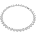 Swarovski collier Ariana Grande x Swarovski Tennis necklace Mixed cuts, Heart, White, Rhodium plated - 5720857