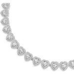 Swarovski collier Ariana Grande x Swarovski Tennis necklace Mixed cuts, Heart, White, Rhodium plated - 5720857