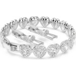 Swarovski armbånd Ariana Grande x Swarovski Tennis bracelet Mixed cuts, Heart, White, Rhodium plated - 5720860